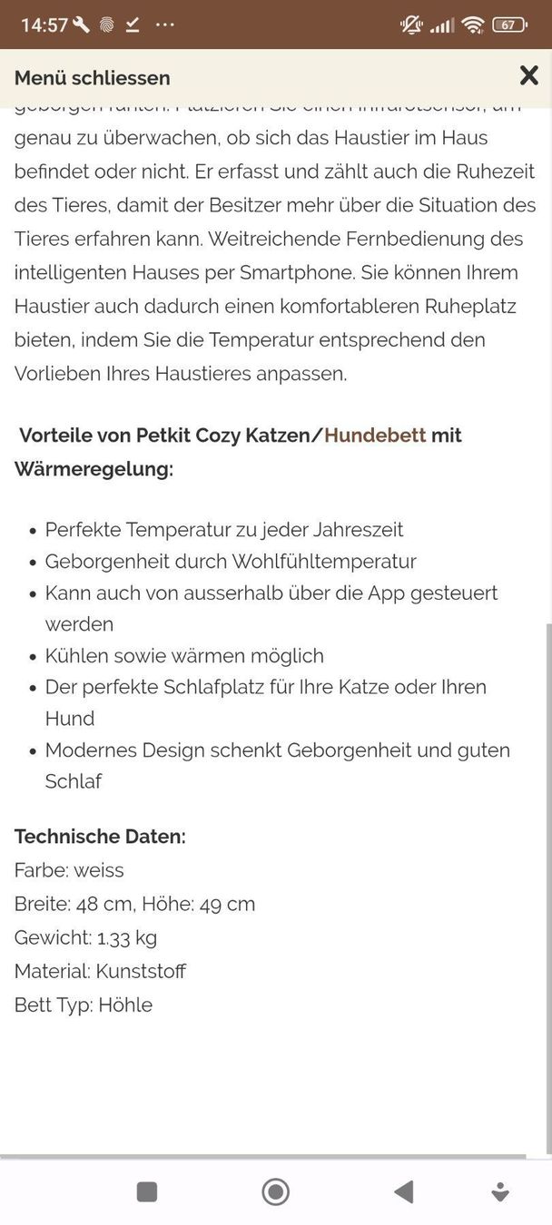 Lits: Pet Kit cotzi – Neuf (Voir description) à madiswil par gizmo87 2