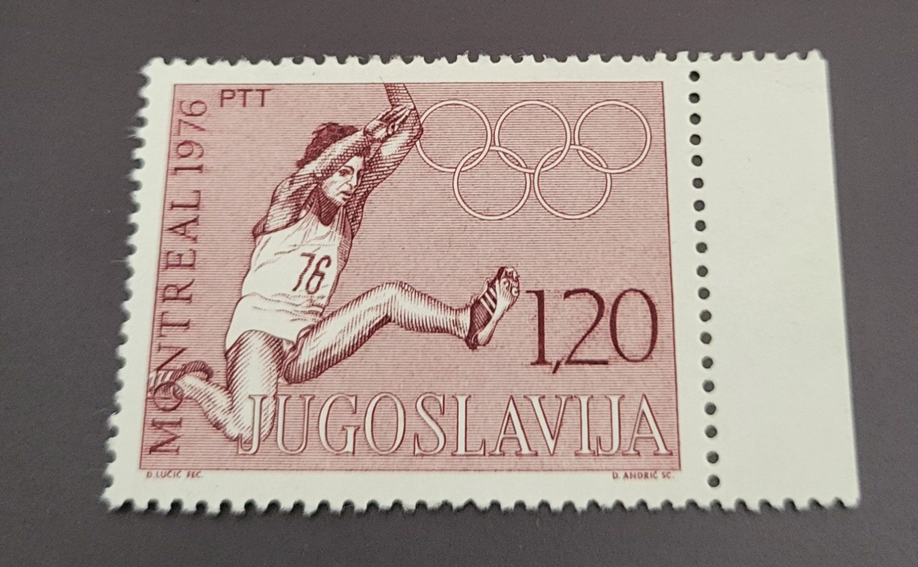 Tutti i francobolli: Jugoslawien 1976 Weitsprung – Usato da St Gallen venduto da Stampsalshobby