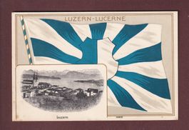 LUZERN - Fahne - 1909 Präge