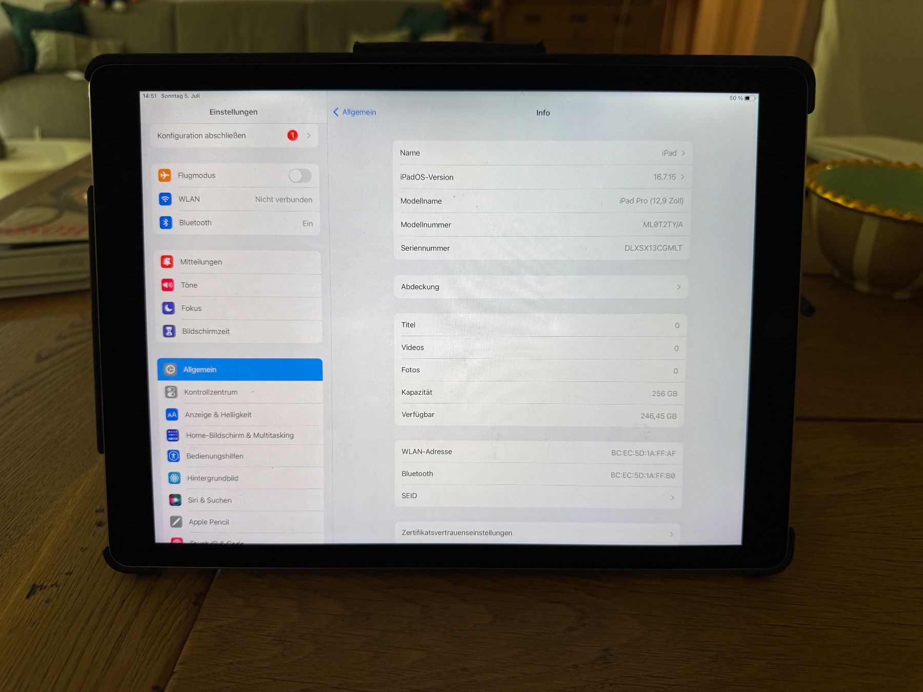 Apple Tablet PC: iPad Pro 12.9  256GB – Usato da Adliswil venduto da Busys 1