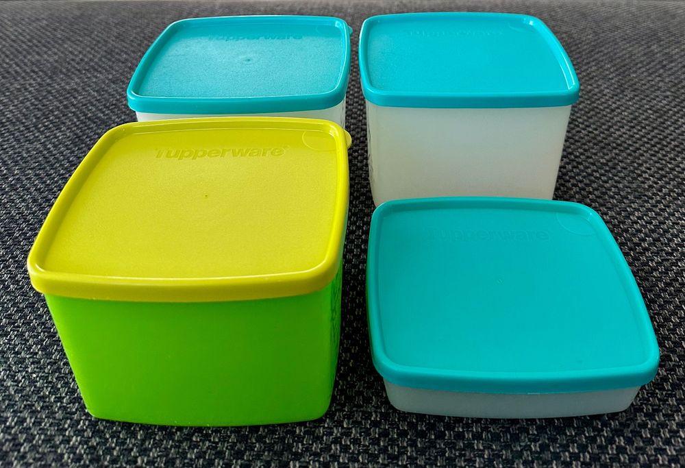 Set di 4 Piatti nero porcellana 20 x 20 x 2 cm DESSERT COLORÉ | Maisons