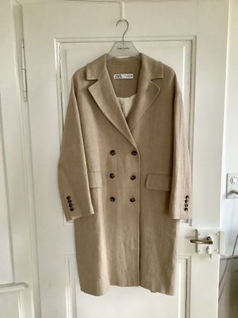 Chicer Kurzmantel Leinen-Baumwolle Sand von Zara M