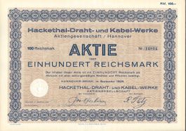 Hackethal-Draht- und Kabel-Werke AG, Hannover - 1928
