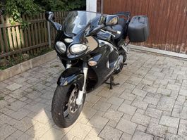 Motorrad Triumph Sprint ST schwarz gebraucht mit Koffern