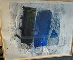 Original Öl auf Papier von Georg Tannò, 120x140 cm