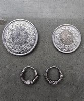 Orecchini a cerchio Boho, in argento sterile stile etnico