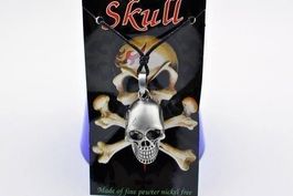 Anhänger Skull 40mm gross mit Halsband