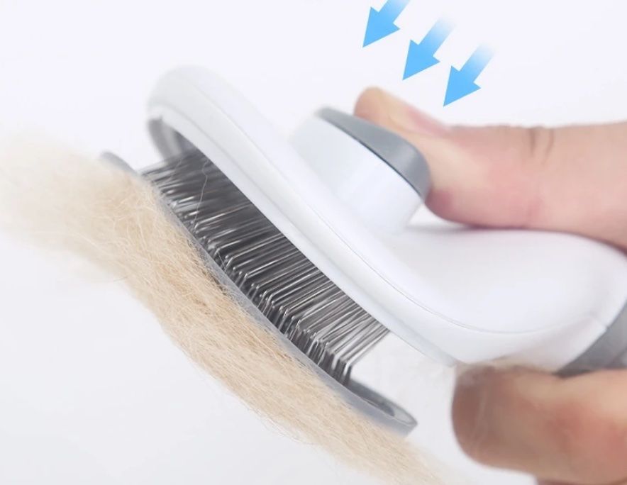 Pflegeprodukte & Putzartikel: Tierhaarbürste selbstreinigend Hunde & Katzen grau – Neu und originalverpackt aus Lachen SZ von Lifestyle_Products 1