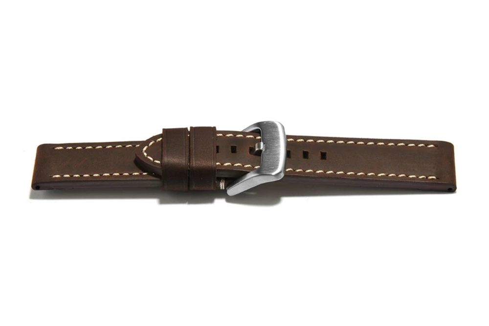Bracciali & Braccialetti: Uhrenarmband extra stark Leder Vintage 20mm dunkelbraun – Nuovo e nell'imballaggio originale da Wittenbach venduto da uhrenzubehoer24 2