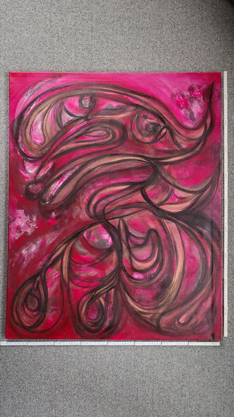 Dipinti: Abstraktes Acrylbild, handgemalt 80x100cm – Usato da Ballwil venduto da bom_ar