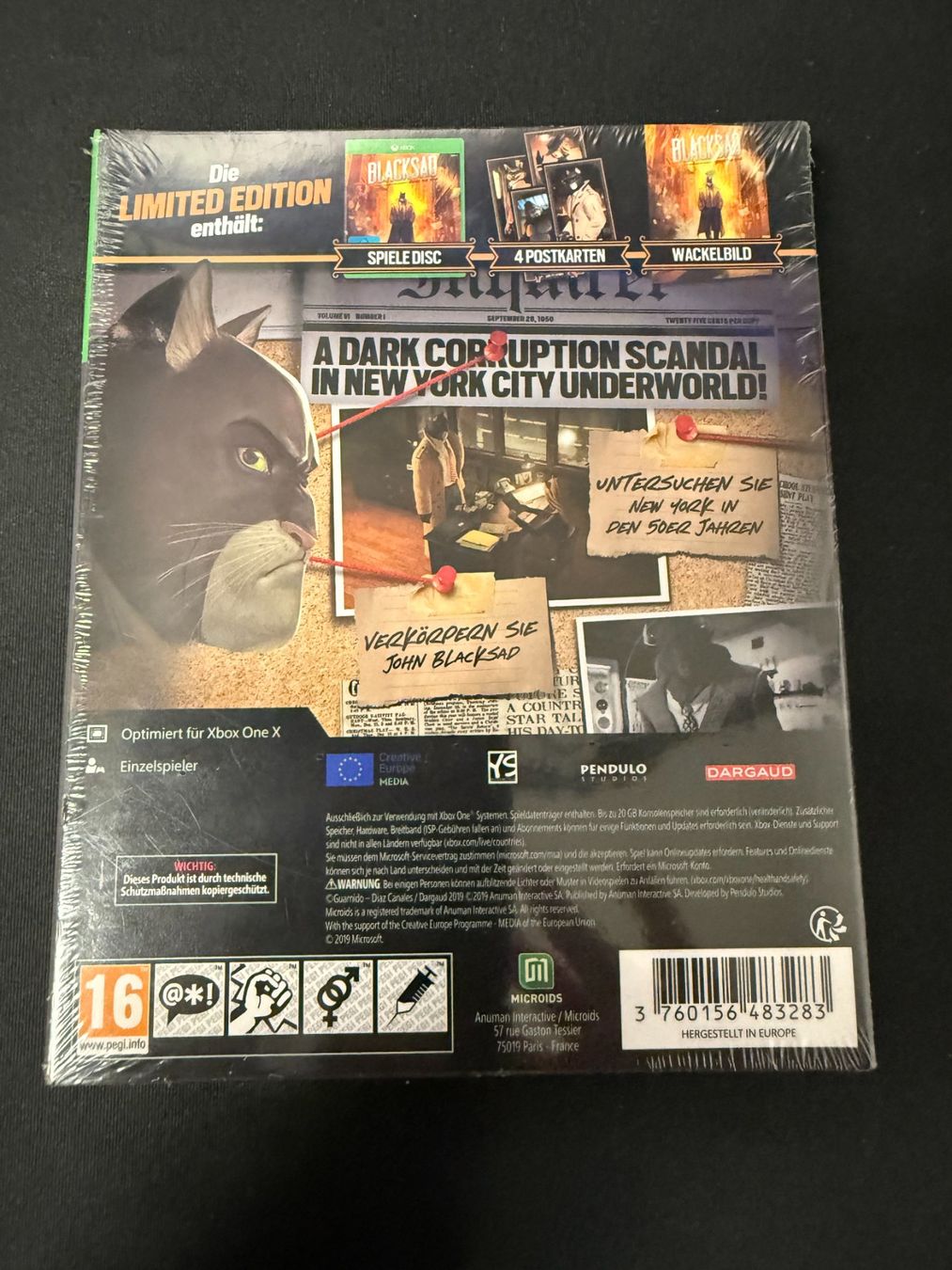 Microsoft Giochi: Blacksad Under The Skin Limited Edition - Xbox One – Usato da Pont-de-la-Morge venduto da Darfal 1