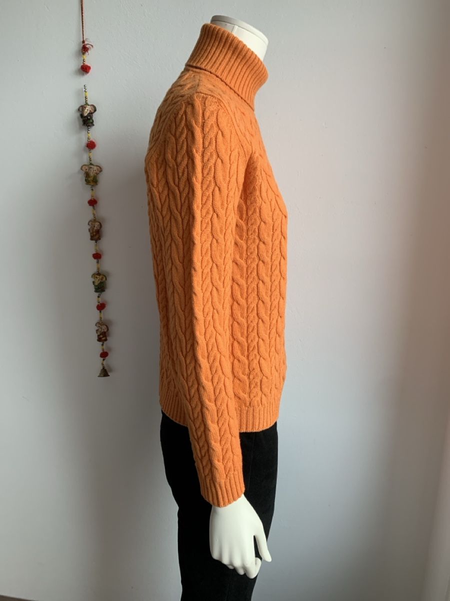 Bogner Maglioni & Felpe: BOGNER: Oranger Rollkragenpullover mit edlem Zopfmuster, 36 – Nuovo (secondo la descrizione) da Luzern venduto da designluzern 2