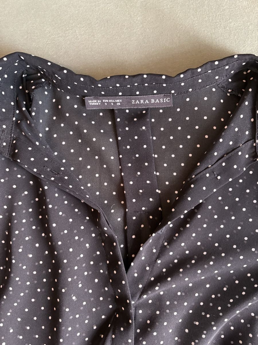 Zara Camicette: Chemise noire transparente Zara – Usato da Genève venduto da Bouux 1