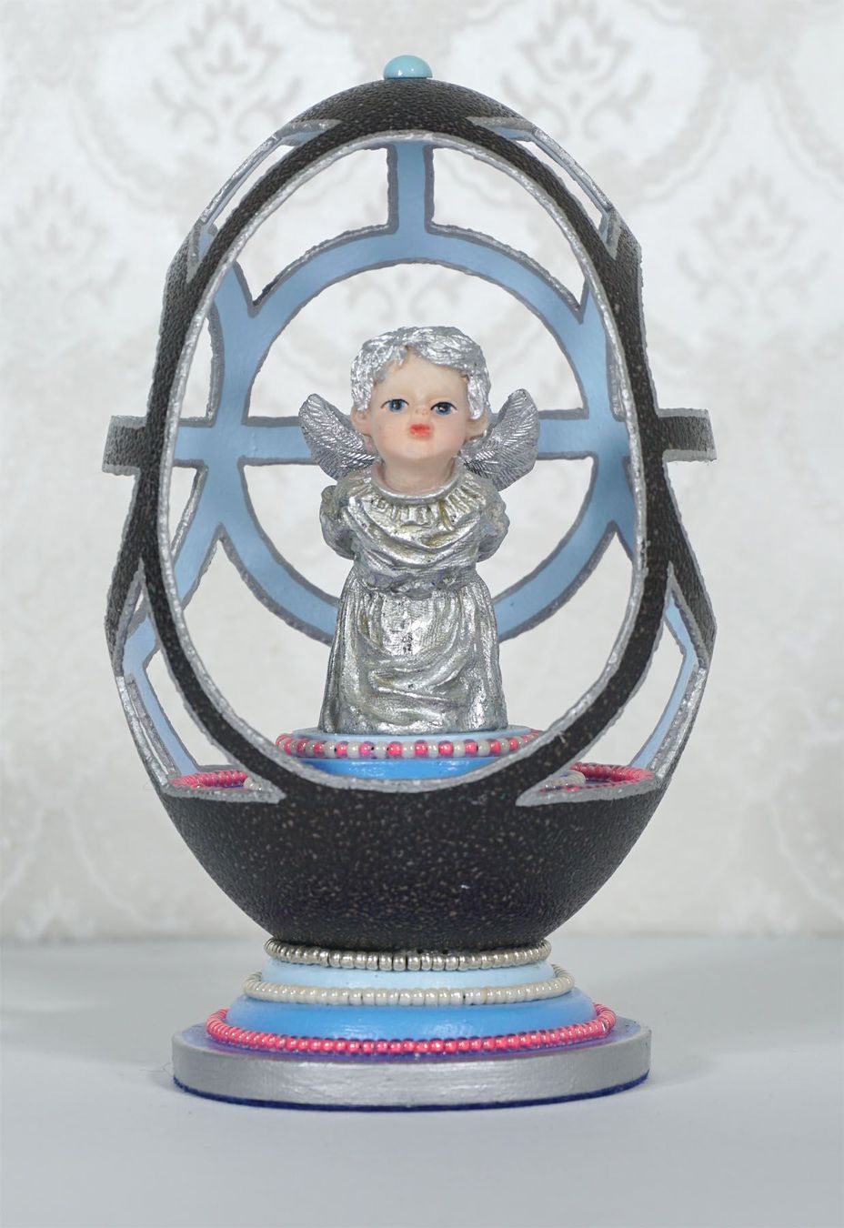 Statuette: 13,5cm grosses Vintage Ei mit Engel – Nuovo (secondo la descrizione) da Meggen venduto da Trouvaillen 1