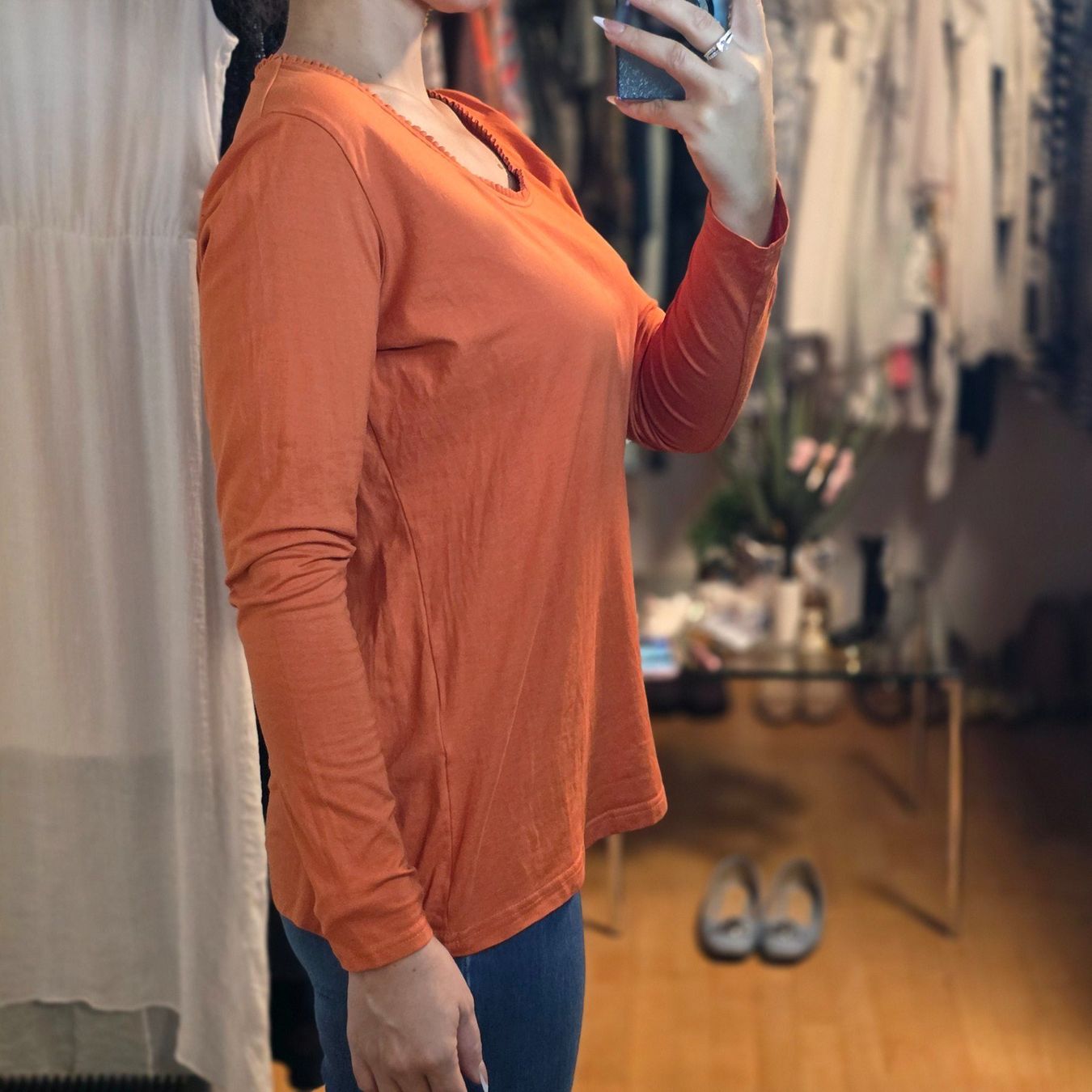 T-shirts: Esmara Basic Shirt Baumwolle XL Rostorange Top Herbst – D'occasion à Wald ZH par CapLux