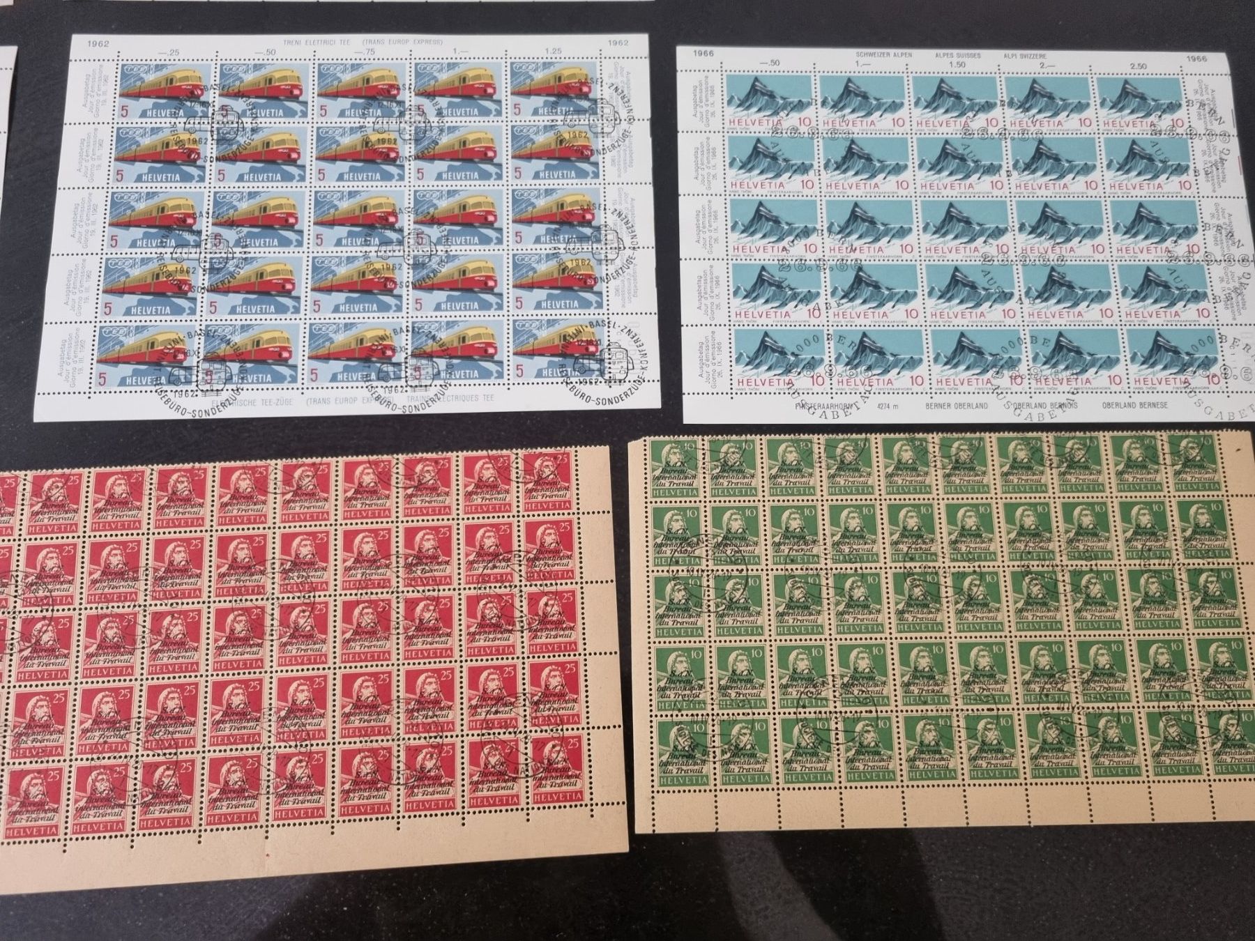 Alle Briefmarken: Lot mit 11 gestempelten Bogen/Bogenteile – Gebraucht aus Gümligen von Geniusbuy 5