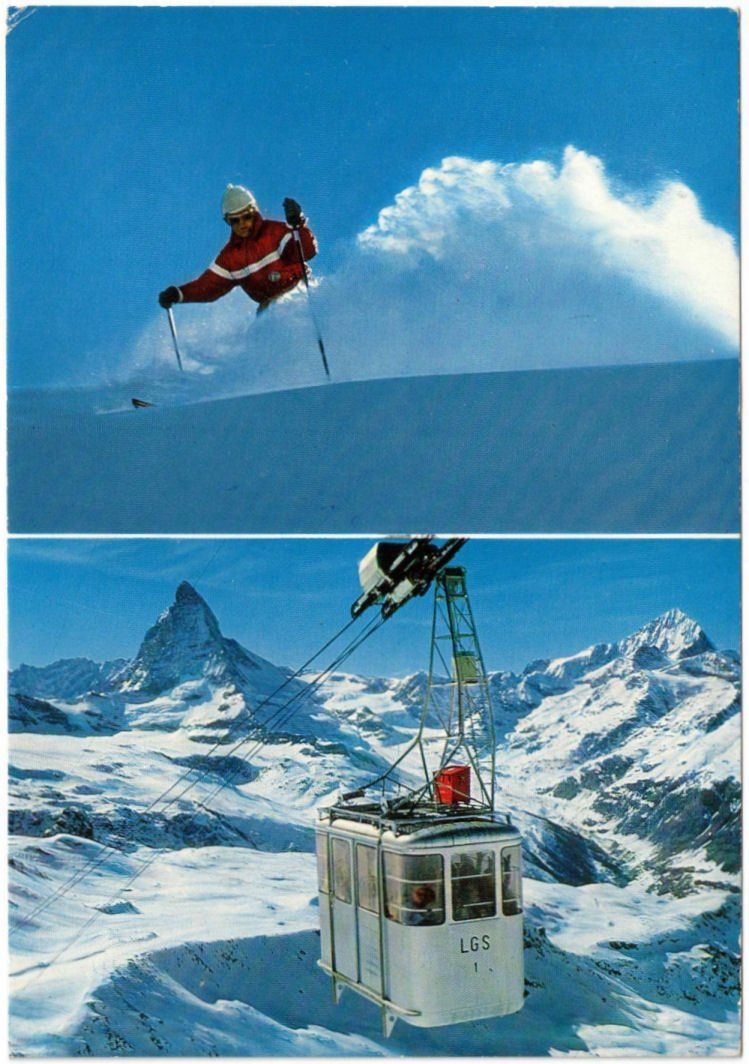 Cartoline postali: Zermatt - 2 Bild AK – Usato da Binningen venduto da Mountainrider