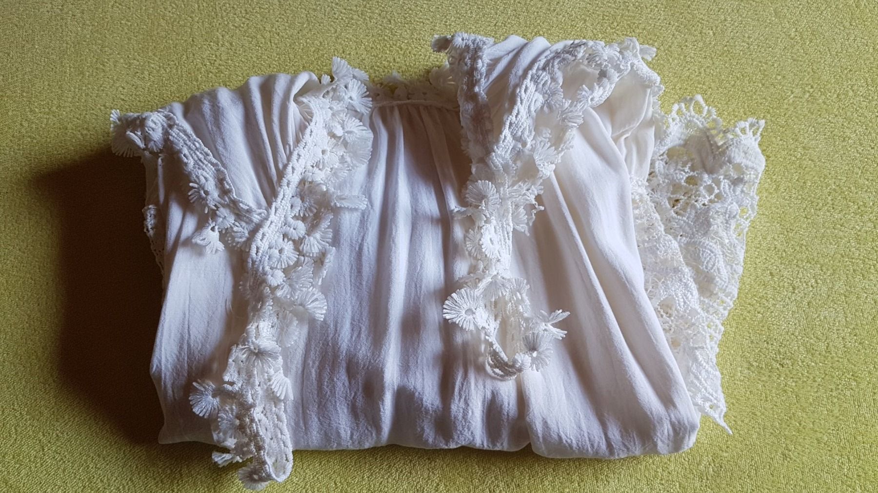 Tuniken: Haut - tunique blanche, fluide, dentelle taille S – Gebraucht aus Villiers von san_jn5w 7