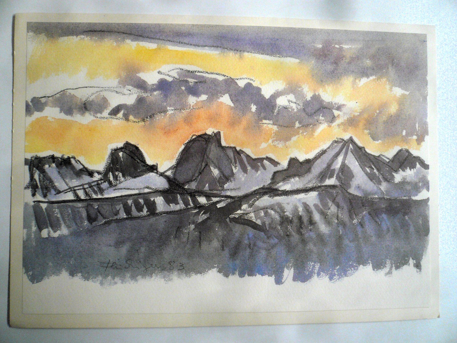 Dipinti: Dölf FLÜCKIGER, 3 x Aquarell – Usato da Oberhofen am Thunersee venduto da luuping99