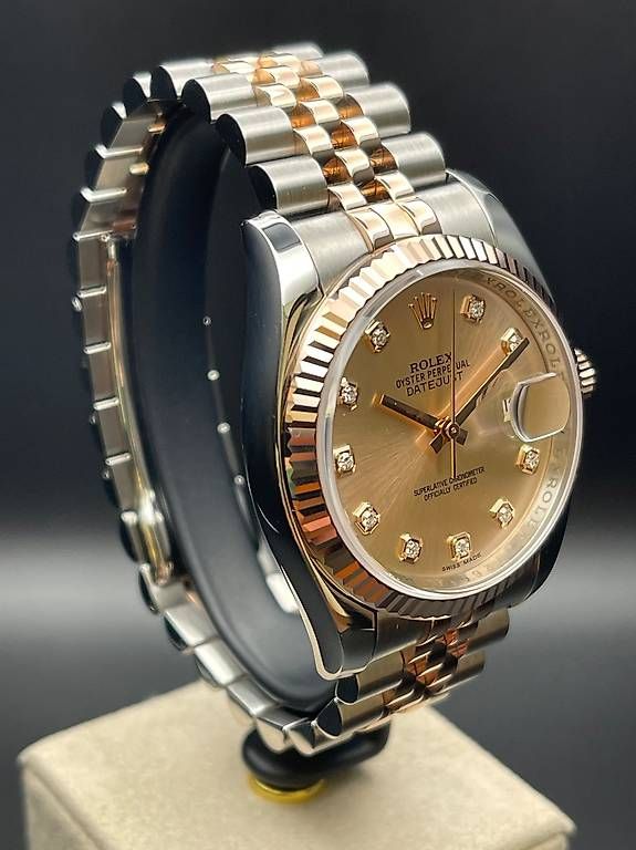 Rolex Orologi: Rolex Datejust 36  Ref. 116231 Jubilee Rosé Diamond – Usato da Lugano venduto da luganotopwatches 1