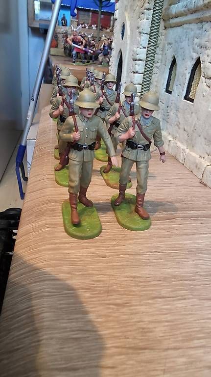 Giocattoli: 6 Hausser Elastolin Deutsches Afrika Korps – Usato da Ettingen venduto da 1964erNachtzugfahrer 1