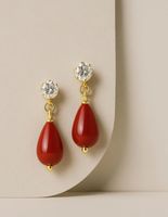 Damen-Ohrringe aus 9 Karat Gelbgold mit Zirkonia 4