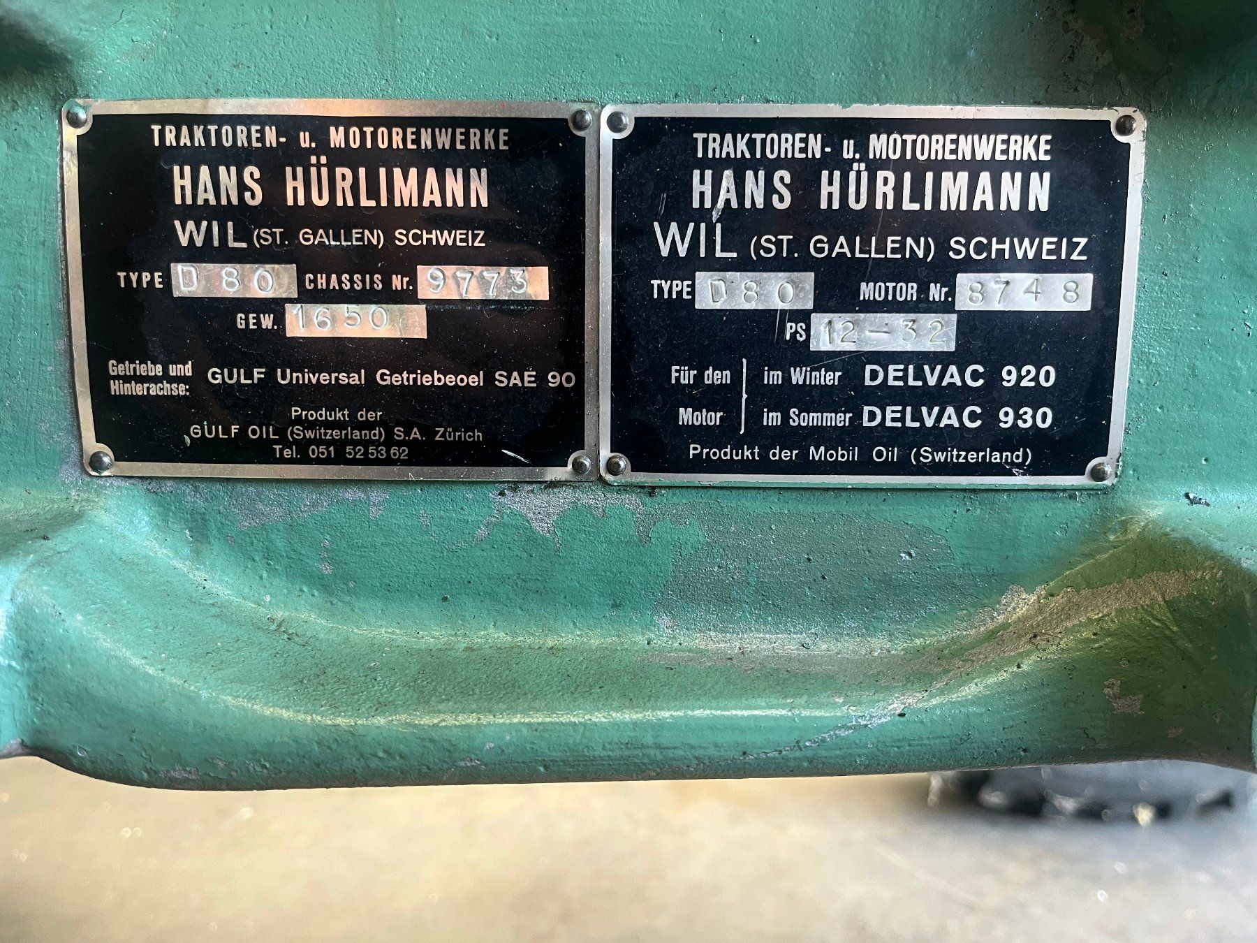 Hürlimann Trattori: Hürlimann D80 – Difettoso da Brütten venduto da Waepfi 9