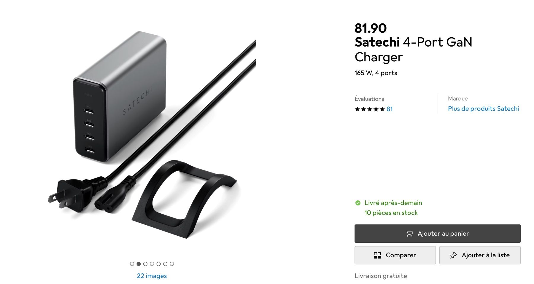 Satechi Caricabatterie: Multi chargeur USC-C 165 W Satechi – Usato da Epalinges venduto da ben_r5x5 1