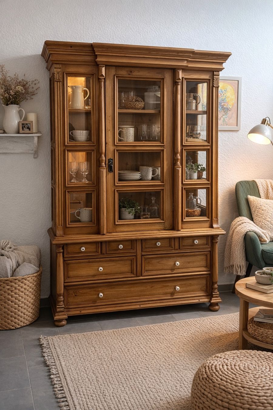 Vetrine: Jugendstil Vitrine Gründerzeit Barock Stilmöbel + VERSAND – Usato da Gemünden venduto da GEUENWALD