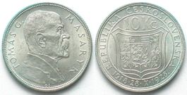 CZECHOSLOVAKIA 10 Korun 1928 Masaryk 10TH ANN. INDEPENDENCE