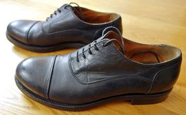 Herren Lederschuhe Pantanetti Schwarz Italy Made Größe 41,5