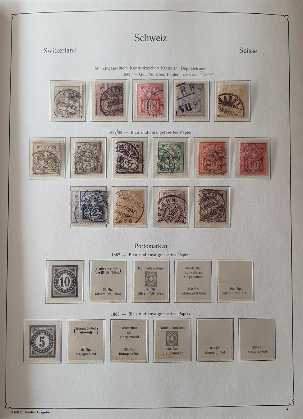 Tutti i francobolli: Sammlung Schweiz, KABE Album gestempelt – Usato da Kreuzlingen venduto da Rschweiz1 2