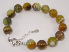 Armband mit Achat und Silber Verschluss