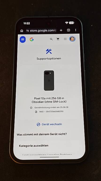 Handys / Smartphones: Google Pixel 10a 256GB Obsidian – Gebraucht aus Rüfenacht von Paes 1