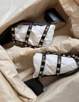 Valentino Garavani Rockstud Slide Sandals 60 mm Schwarz