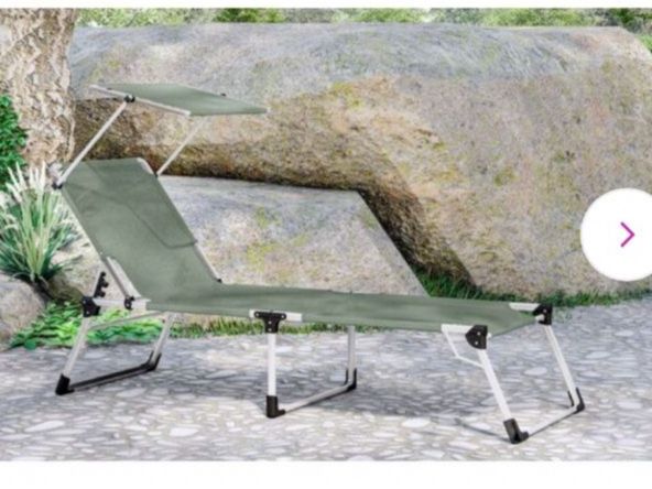 Chaises longues: Komfort Liegestuhl mit Sonnendach – Neuf (Voir description) à Tentlingen par Henri07 3