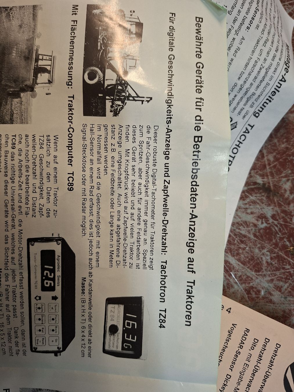 Sonstiges Fahrzeugzubehör: Tacho Traktor Agroelec TZ84 – Neu (gemäss Beschreibung) aus Aeschau von Elu2000 3