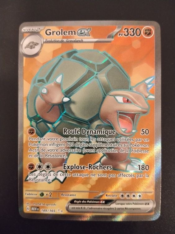 Pokémon 151: Grolem 189/165 FR (D'occasion) à Palézieux-Village pour ...