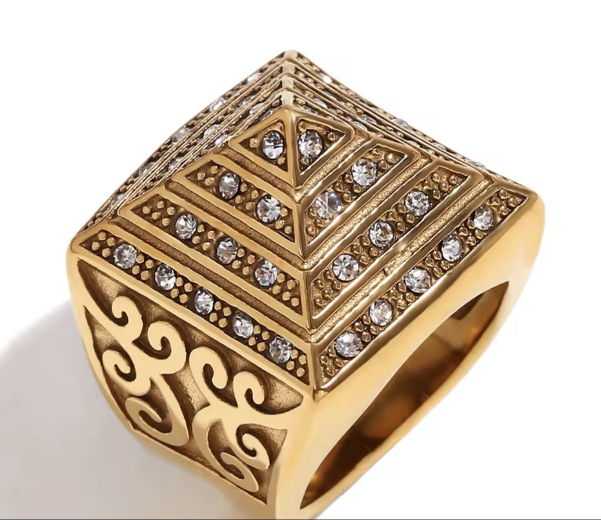 Anelli: Pyramid Ring  for men from Stainless Steel – Nuovo e nell'imballaggio originale da Aarburg venduto da StavFashion