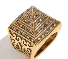 Pyramid Ring  for men from Stainless Steel