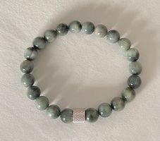 Männer Edelstein Armband Falkenauge mit Edelstahl auf Mass