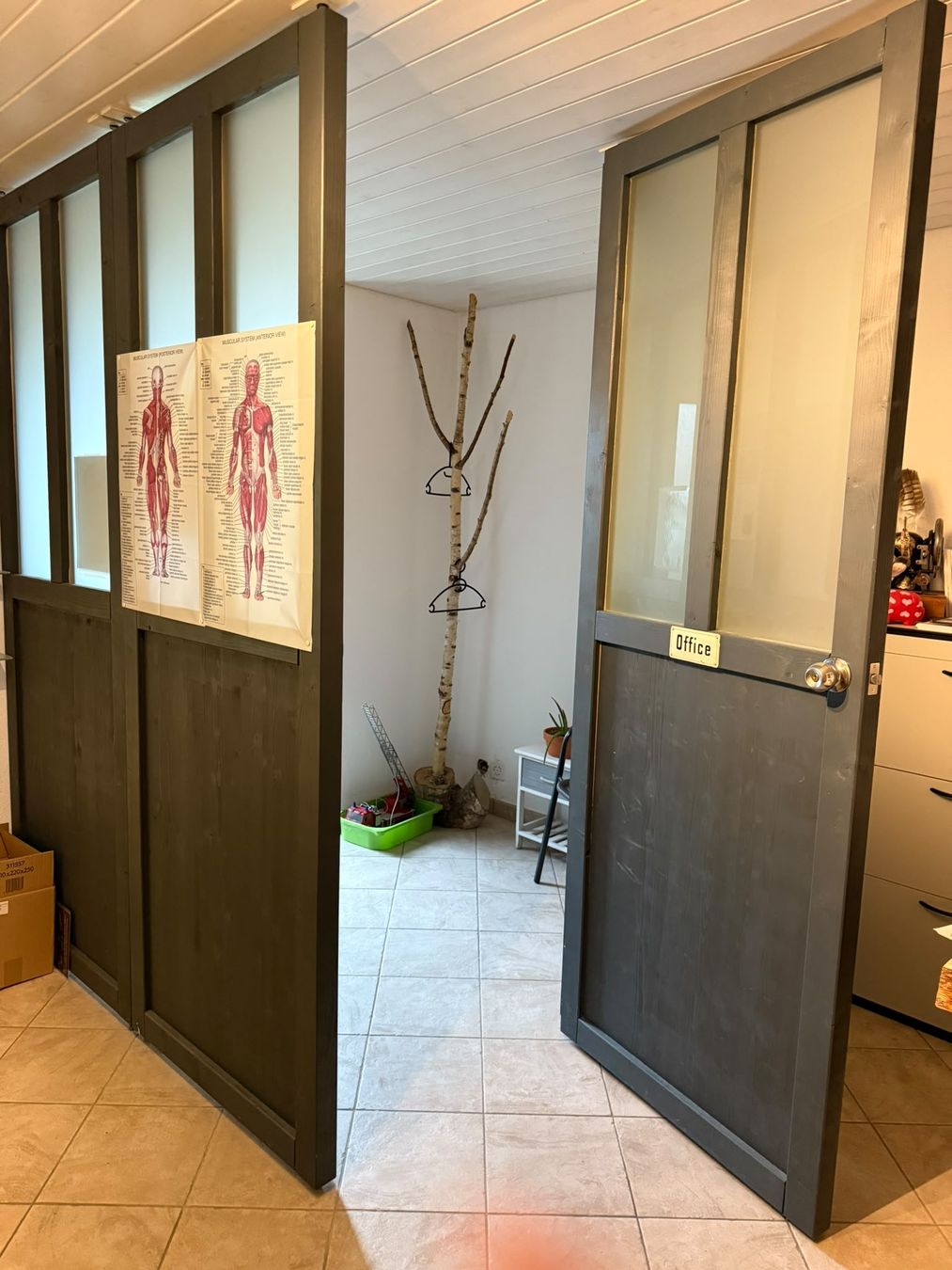 Paraventi: Cloison de séparation intérieur avec verre fumé. – Usato da Courroux venduto da Oups0 1