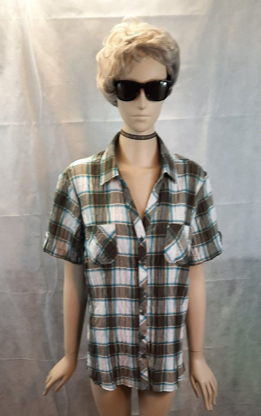 C&A Camicette: C&A Kariert Kurzarm Blusen Gr.46 – Nuovo (secondo la descrizione) da Seuzach venduto da VT-Collections2 4