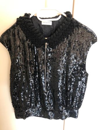 Dries van Noten Weste Pailletten & Perlen 36