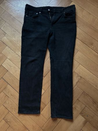 Jeans H&M 36/32 Straight Regular Fit Schwarz