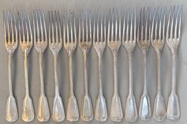 12 GABELN 90ER SILBER