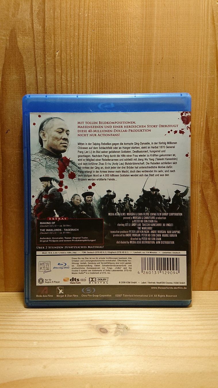 Tutti i DVDs: WARLORDS Blu-Ray mit Jet Li – Usato da Wilderswil venduto da Exebub 1