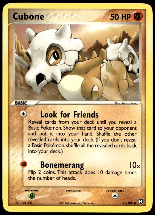 Cubone 51/109 Pokémon EX Team Rocket Returns (Neu (gemäss Beschreibung ...