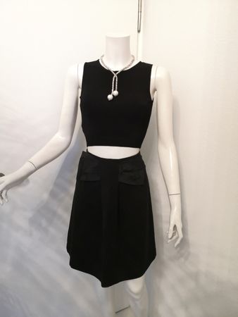 🤩POIS ROCK MIT SATIN-MASCHE SCHWARZ NEU