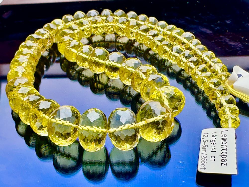 Faszinierender Strang aus Gelber Topas 255 crt. (Neu (gemäss ...
